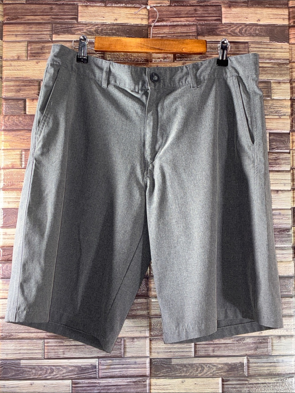 Men's OP OPFlex 4 Way Stretch 34 Classic Gray  Shorts EUC